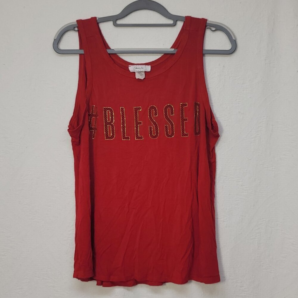 784. Obsessive Love Tank Top Red Sz 2X